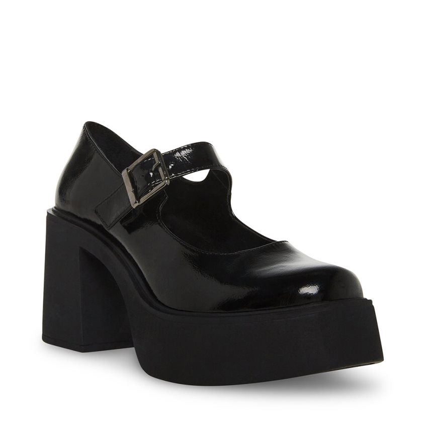 Zapatos Plataforma Steve Madden Trish Charol Mujer Negras | ES PCE891